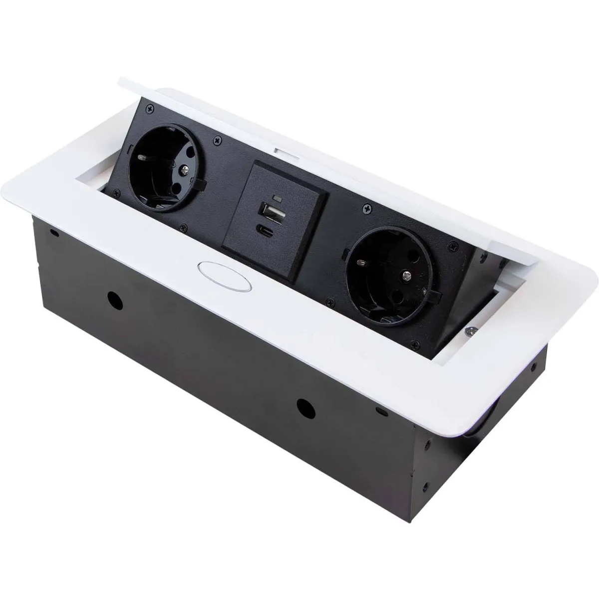 Emuca multiconnecteur pour bureau Atom lite - Blanc