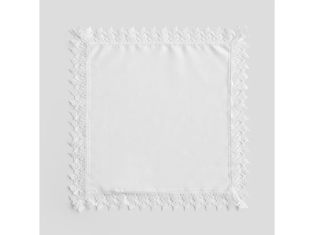 Napperon Bernadette blanc moyen 45 x 45