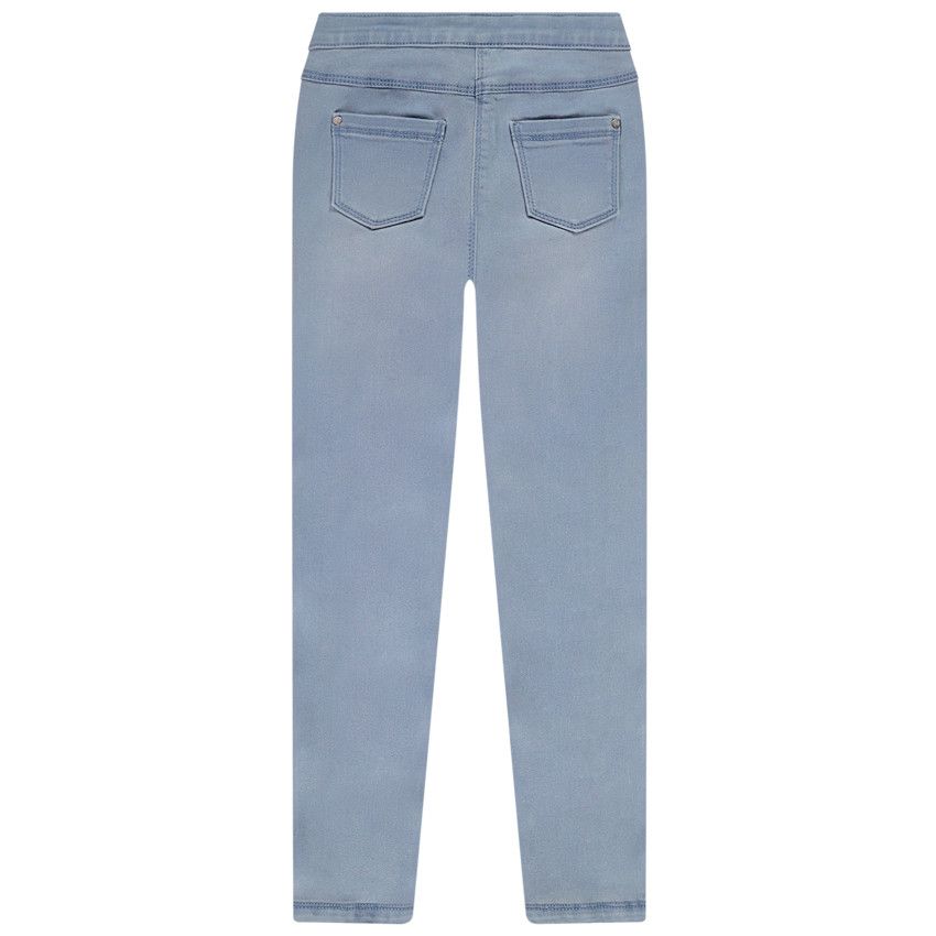 Jegging denim super stretch pour fille - Bleu