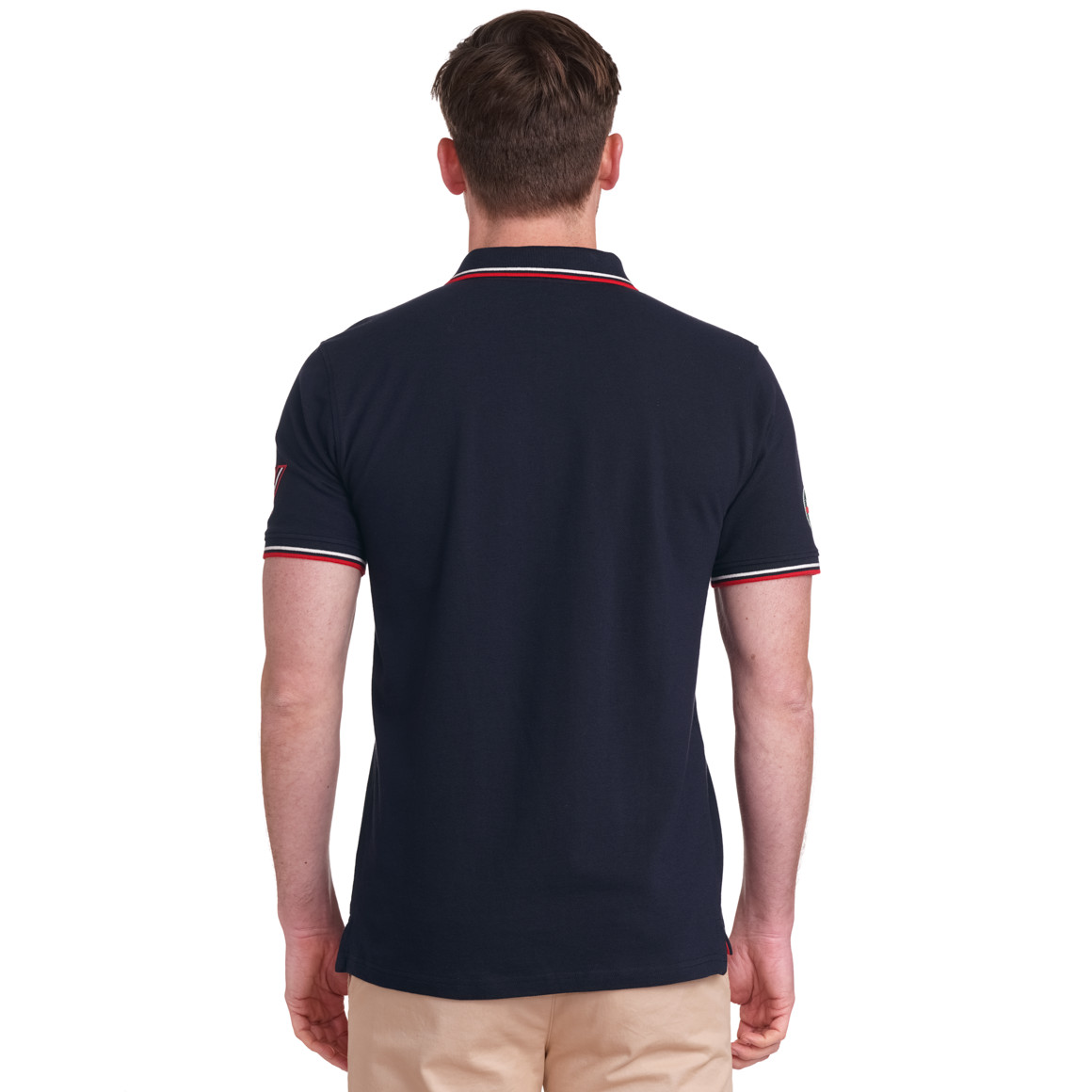 VanVaan Herren Poloshirt mit Print dunkelblau