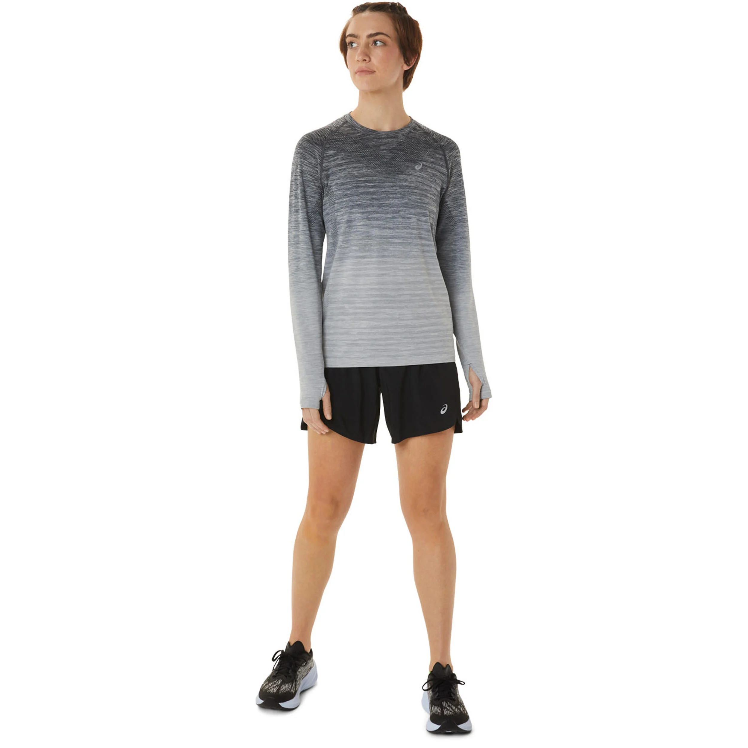 ASICS Seamless Haut Manches Longues Femmes - Blanc , Gris