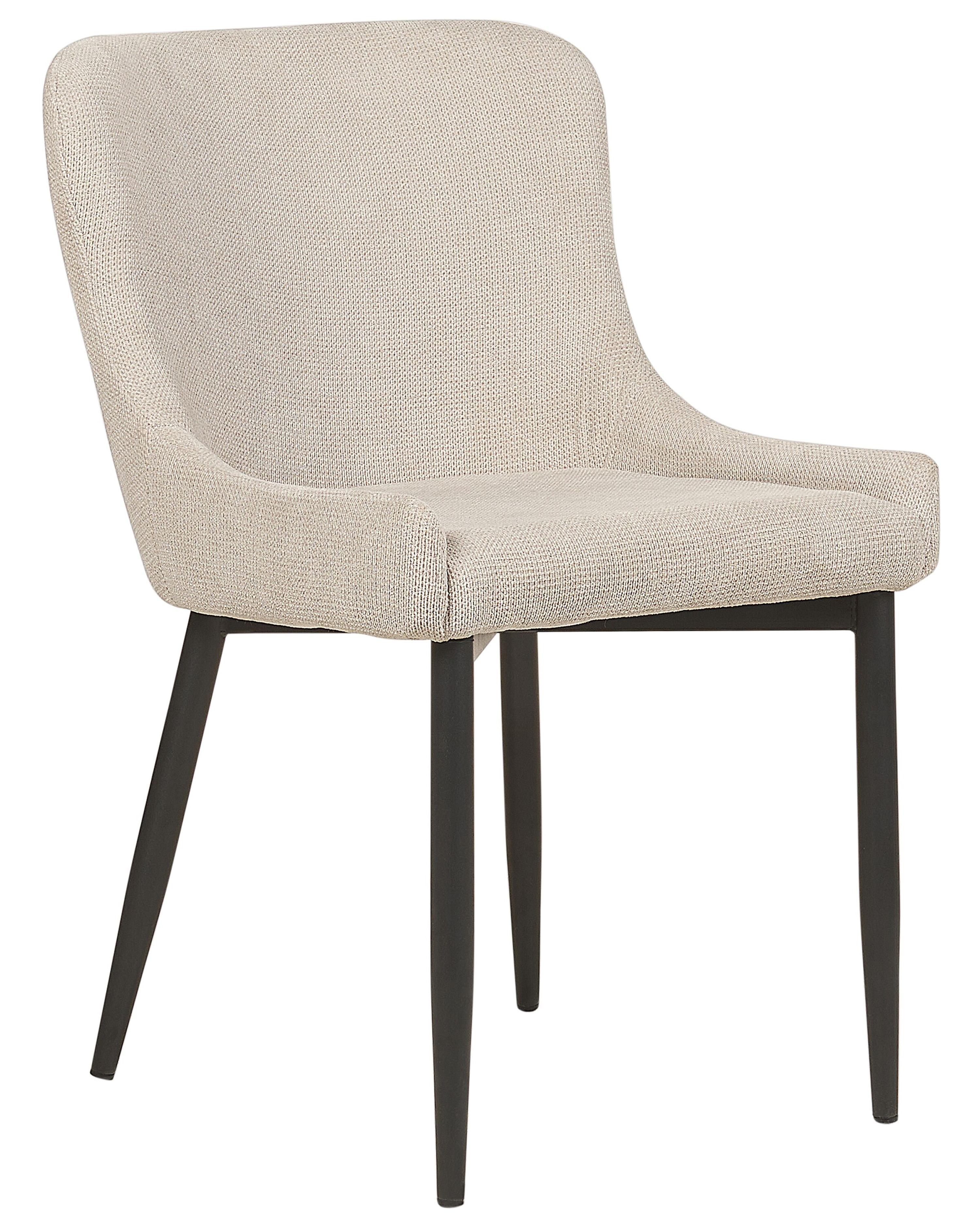 Set van 2 eetkamerstoelen EVERLY Lichtbeige