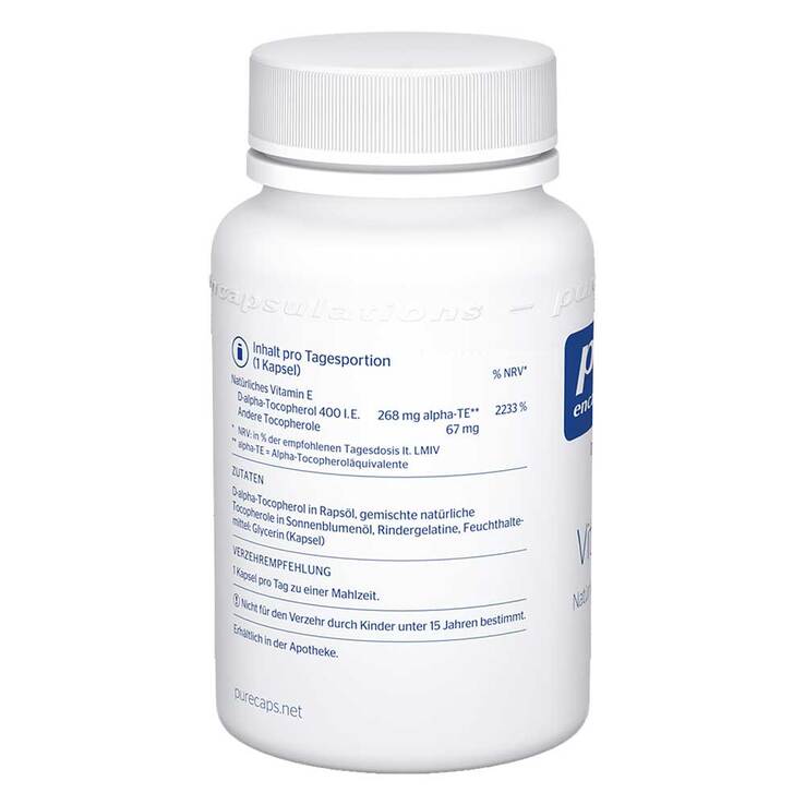 Pure Encapsulations Vitamin E Kapseln, 90 St