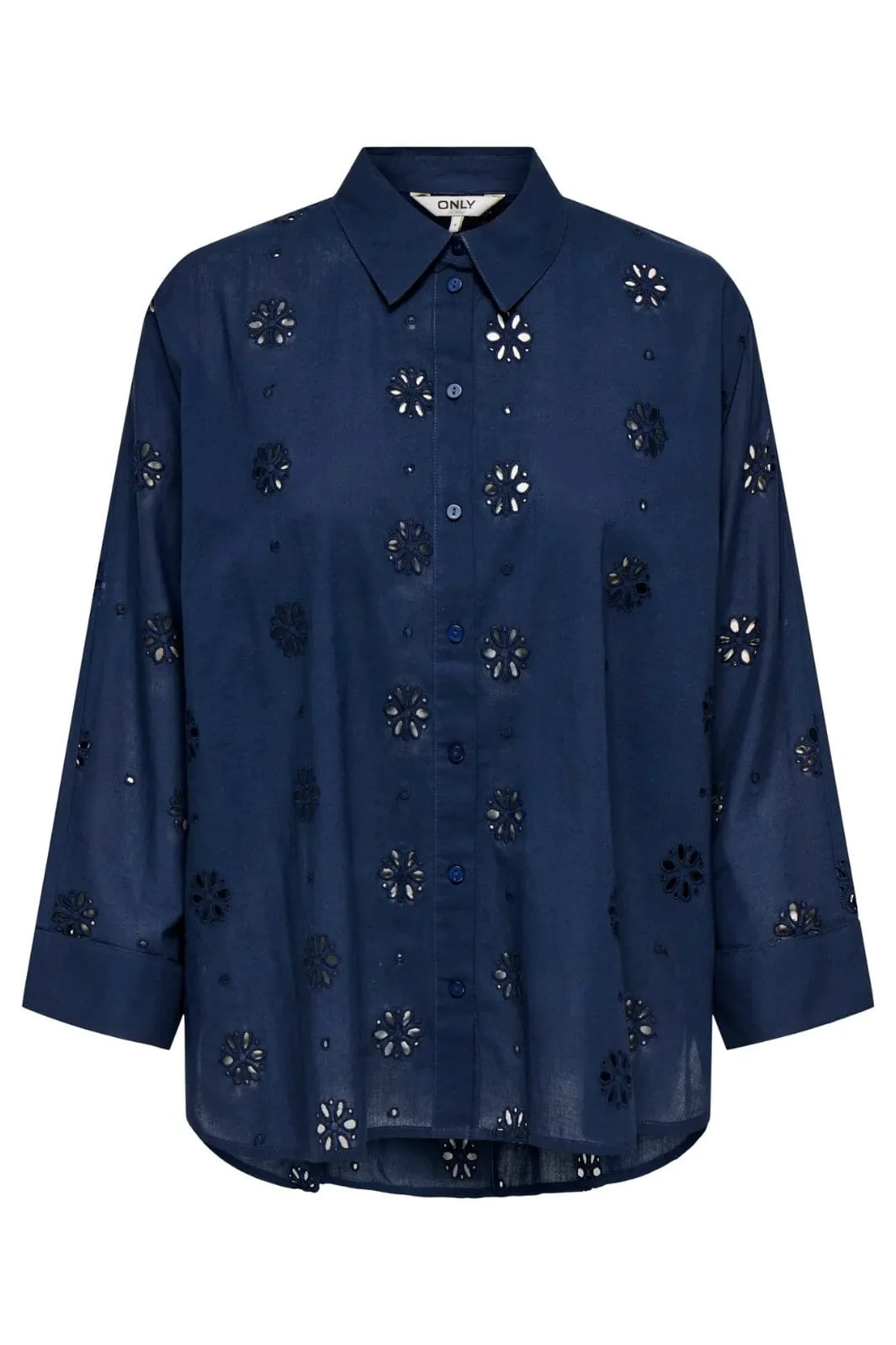 Only Onlnew Lina Grace Ls Brod Angl Shirt