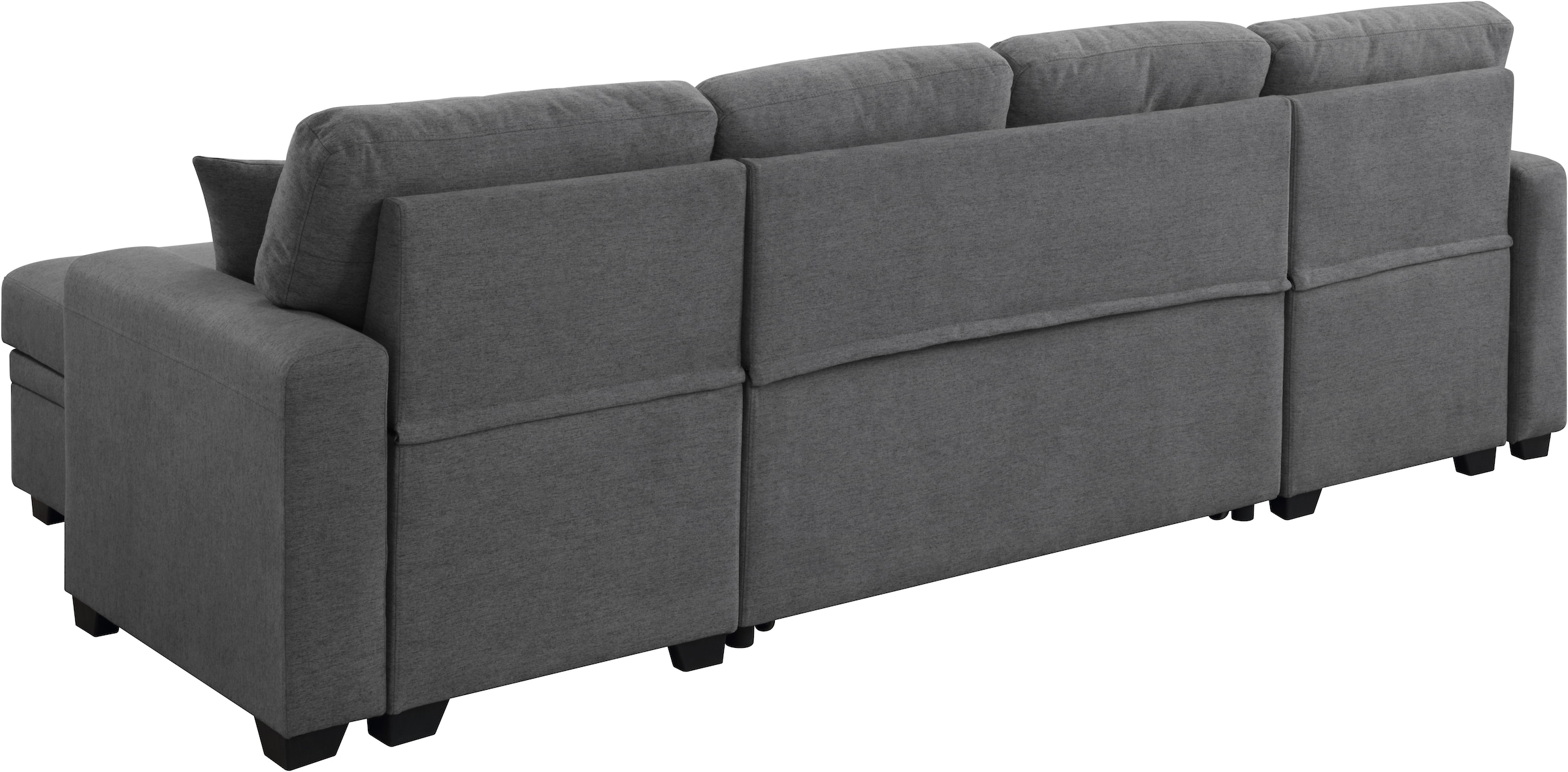 ATLANTIC home collection Wohnlandschaft »Gerrit U-Form, Br. 282 cm« mit Bettfunktion, 2 Bettkästen & 2 Zierkissen