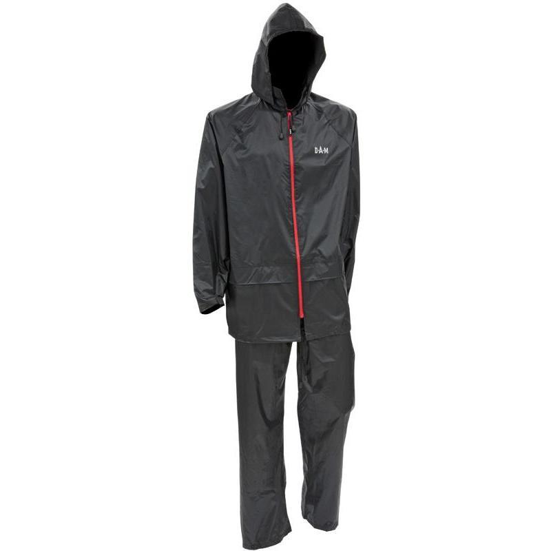 Ensemble Veste Et Pantalon Homme Impermeable Dam Portec Rainsuit - Noir