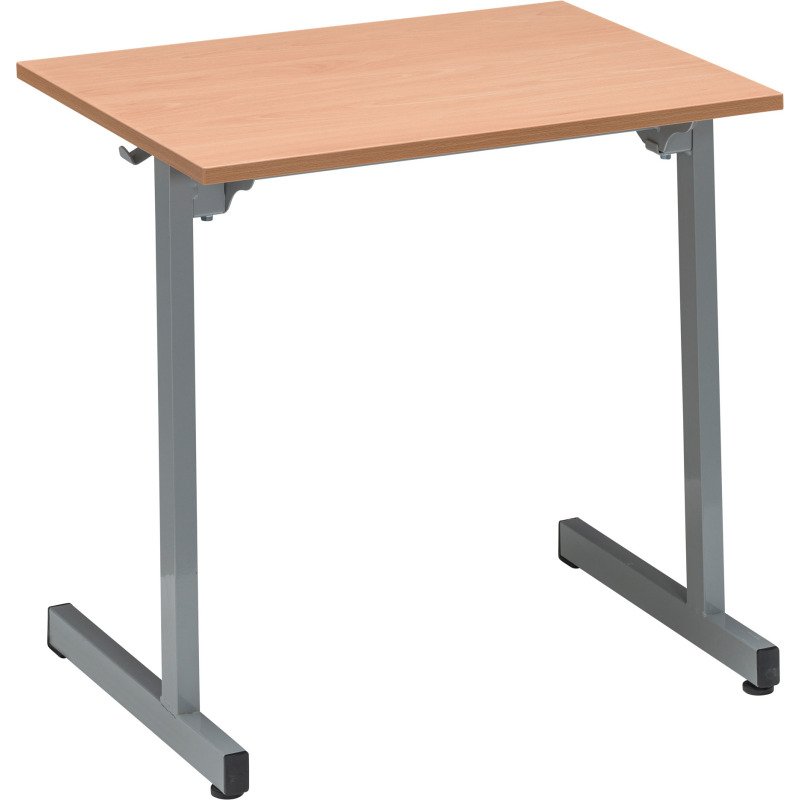 Table scolaire 1 place SYLLAB - L.70 cm - plateau hêtre - Taille 4 pour CP/CE1