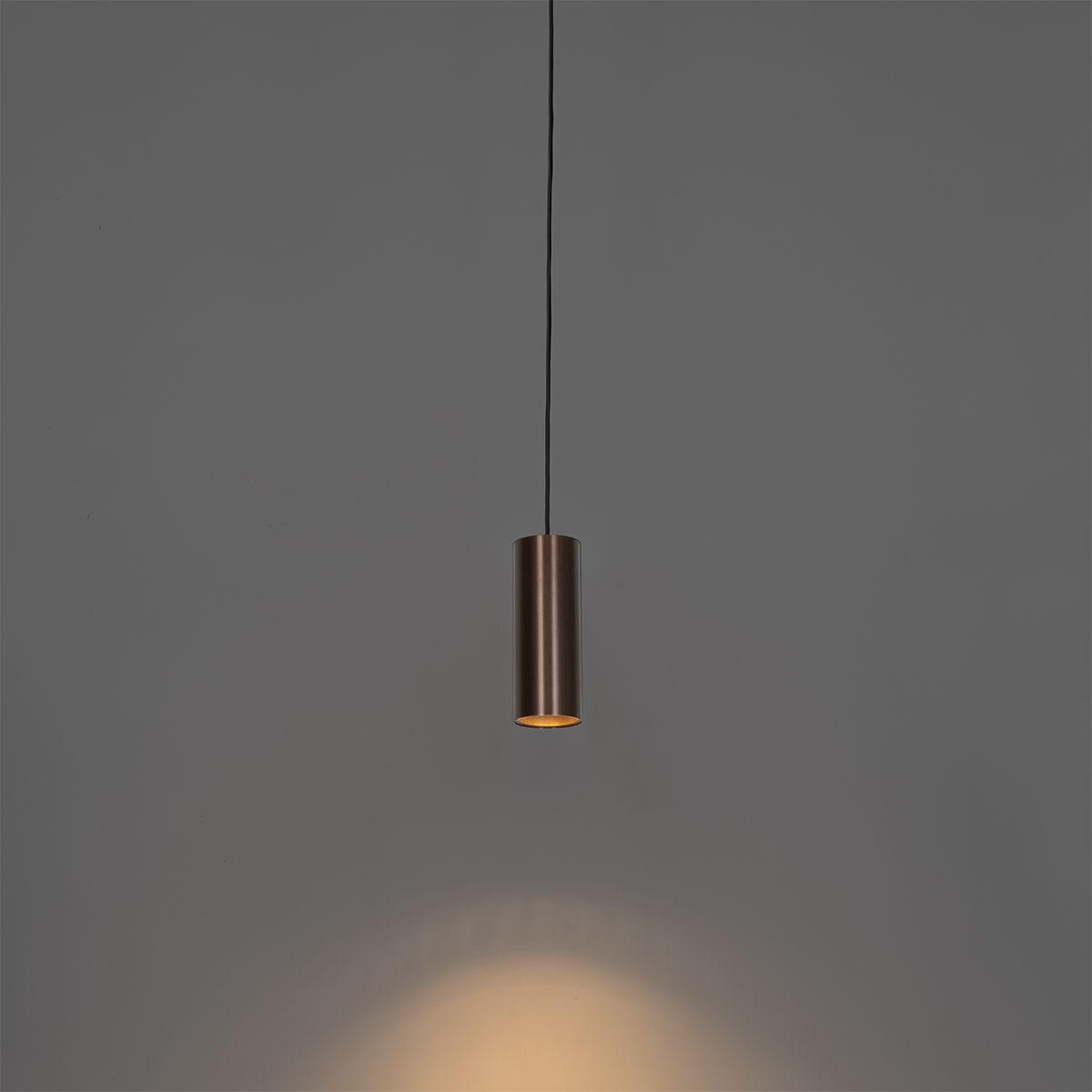 Design hanglamp donkerbrons GU10 50mm - Tubo