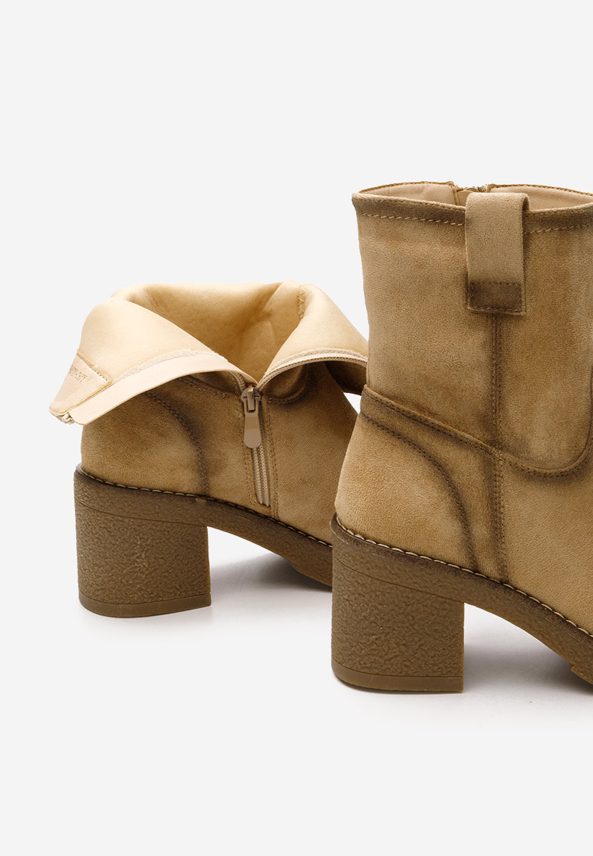 Bottines à talon beige Kandy