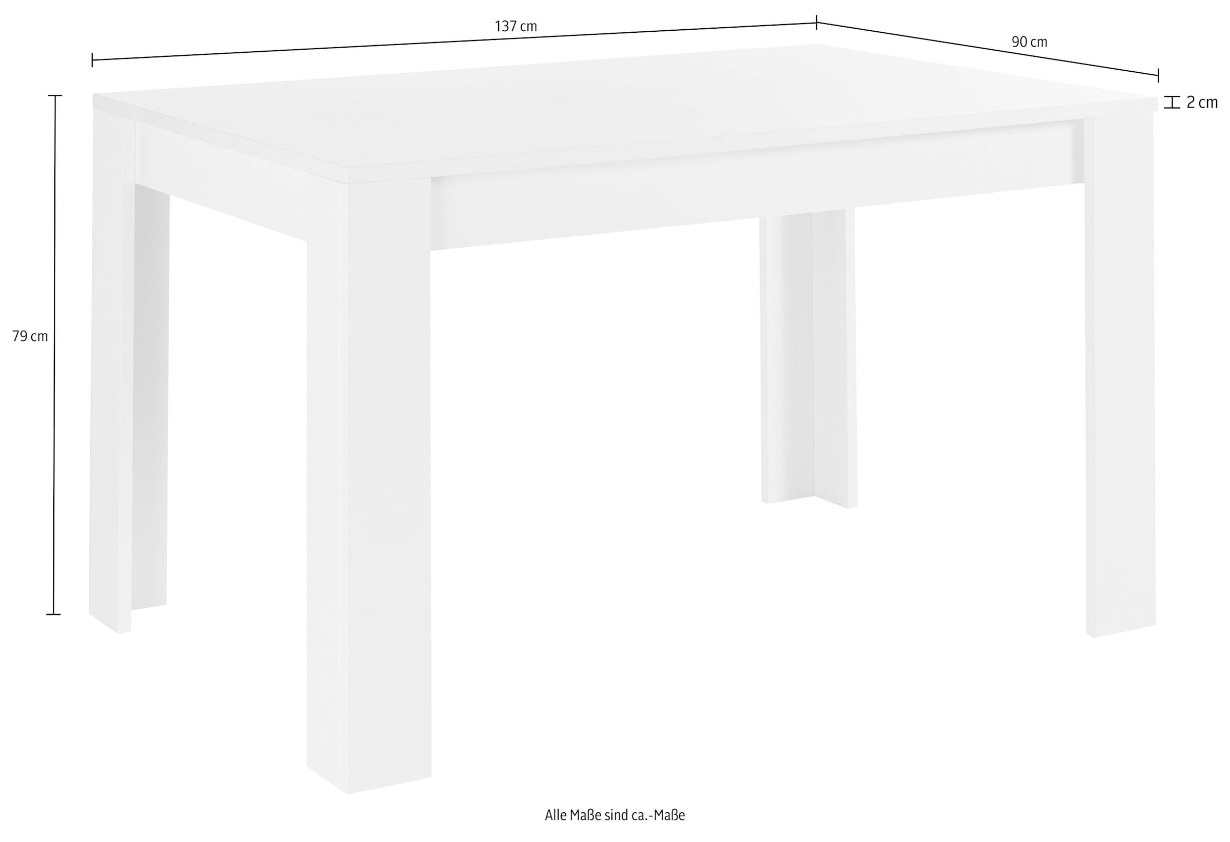 INOSIGN Esstisch »Firenze« Beite 137-185 cm, inkl. Ansteckplatte