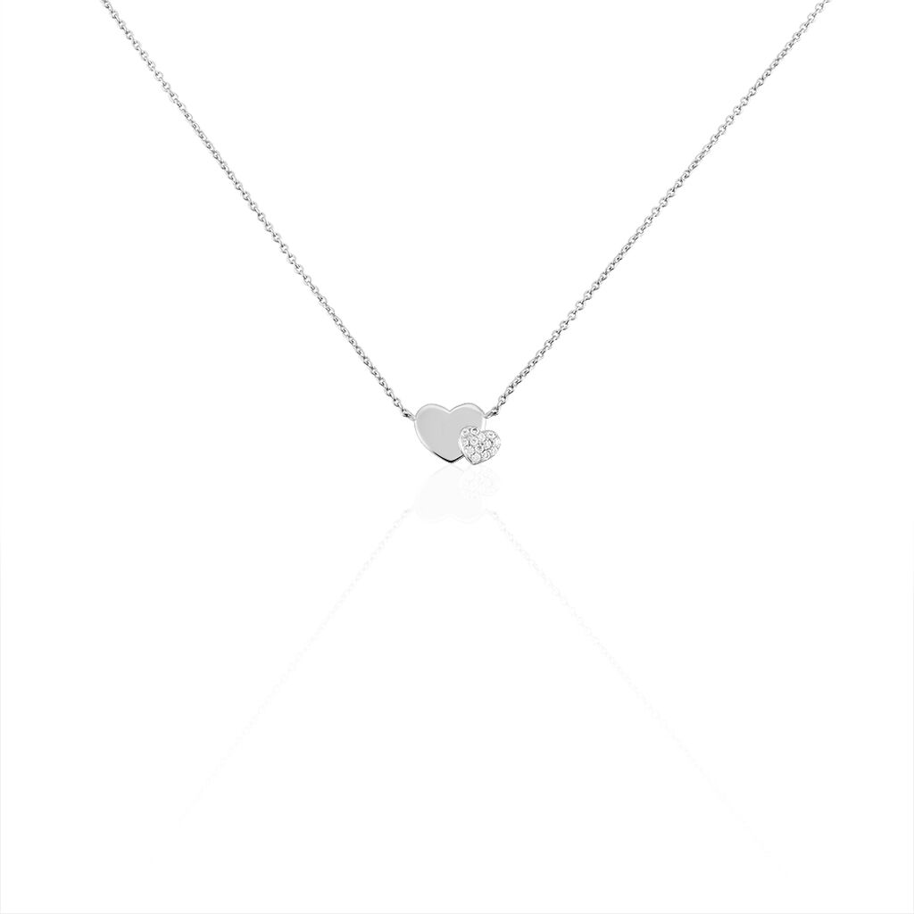 Collier Flamen Argent Blanc Oxyde De Zirconium