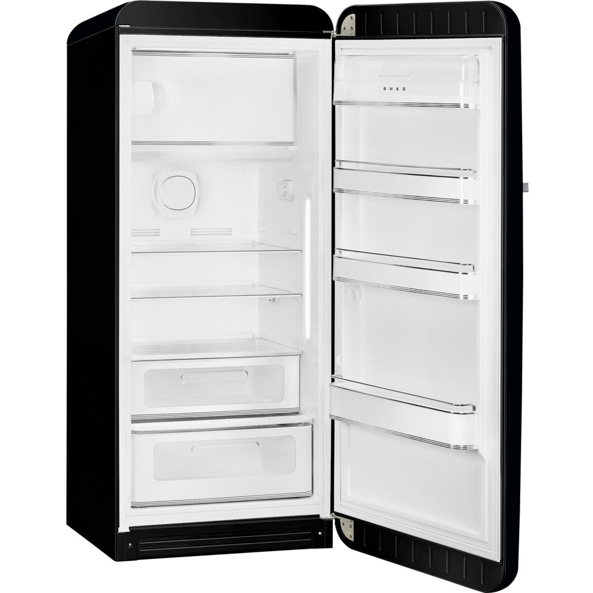 Smeg FAB28RDBLM6 Kjøleskap Med Fryserom 153cm Høyrehengt Matt svart