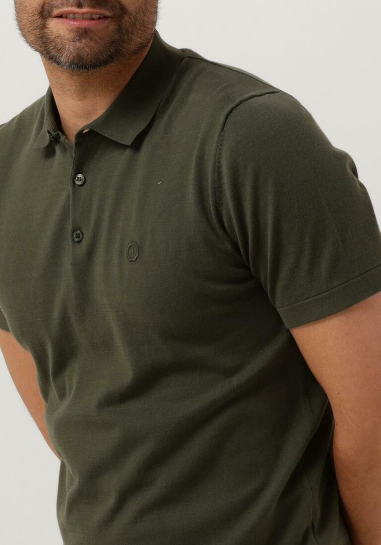 DSTREZZED donkergroene dstrezzed polo polo s/s cotton knit