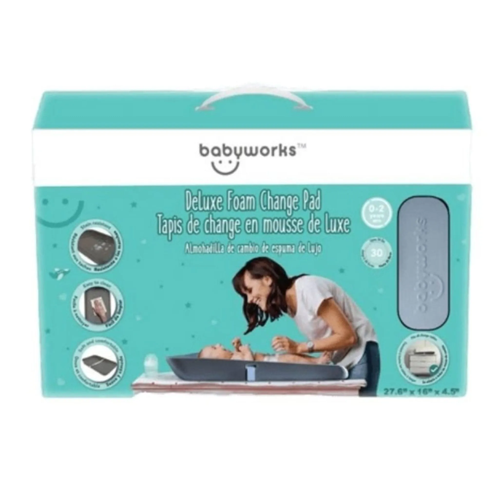 Clément - Équipement Matelas à Langer Deluxe en Mousse Babyworks - Ivoire