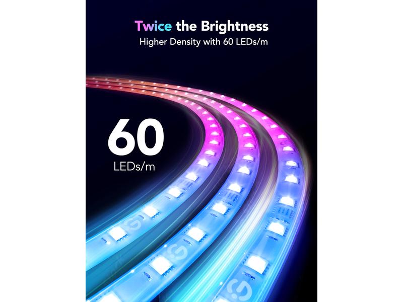Govee LED Stripe M1 Wi-Fi   Bluetooth, 5 m, RGBIC LED-Leuchtstreifen mit Schutzbeschichtung