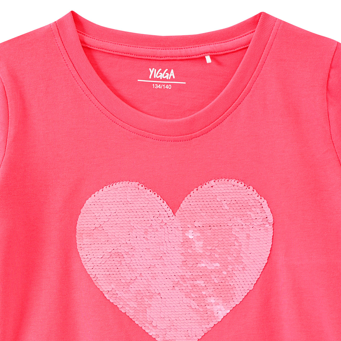 Yigga Mädchen T-Shirt aus Bio-Baumwolle pink