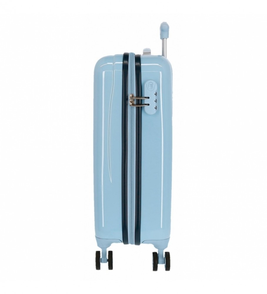 Mala de cabine rígida Joumma Bags Hi Love, azul - 38x55x20cm -