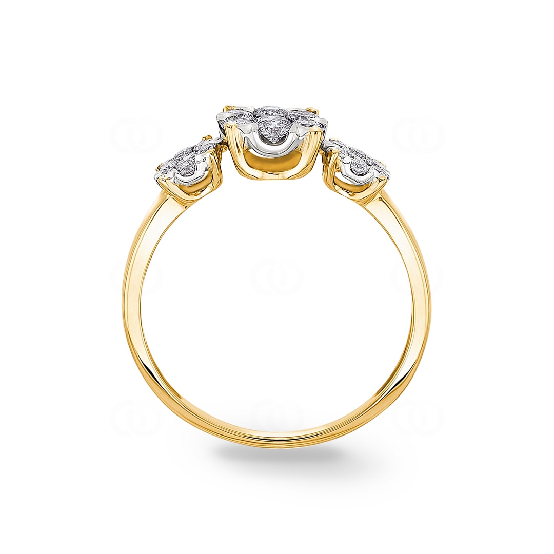 Verlobungsring 750/18 K Gelbgold mit Diamanten 0.50 ct H/si by CHRISTIAN