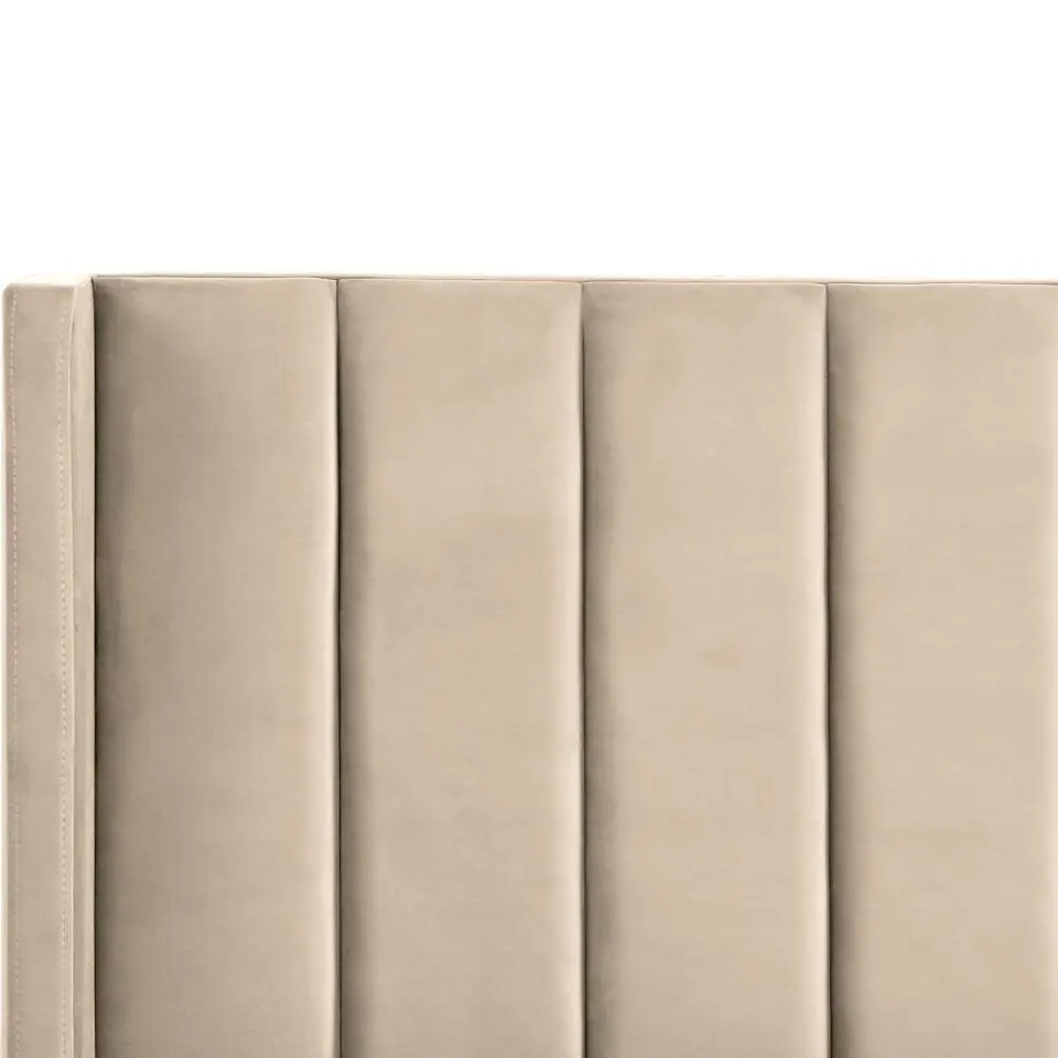 VILETTE - Tweepersoonsbed - Beige - 140 x 200 cm - Fluweel