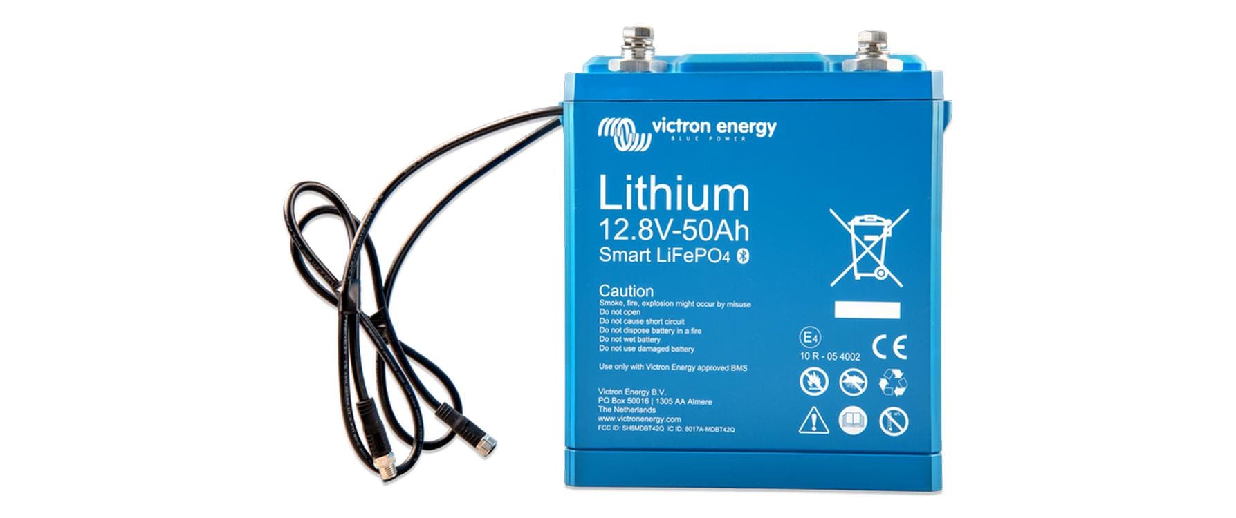 Batterie LiFePO4 Energie Smart 12.8 V / 50 Ah<br>Lithium-Batterien mit integriertem Zellausgleich und BMS-Schnittstelle