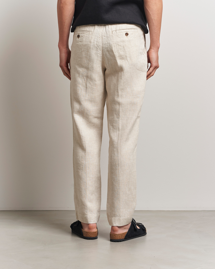 NN07 Billie Linen Drawstring Trousers Oat