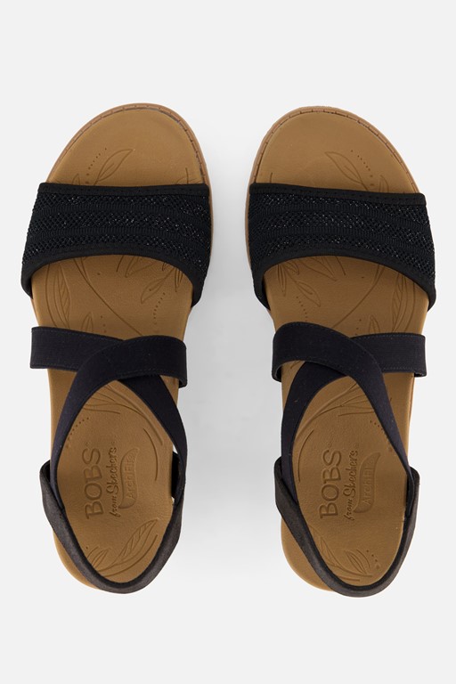 Skechers Bobs Arch Fit Beach Kiss Sandalen zwart