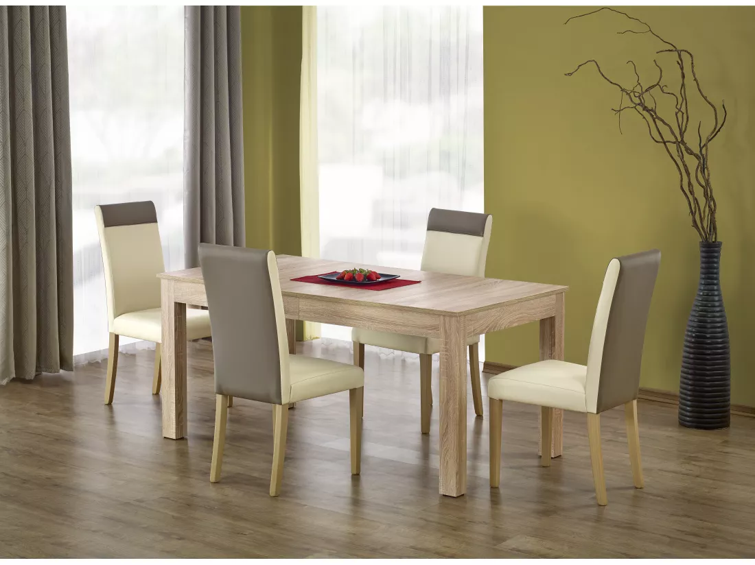 Grande table de repas rectangulaire chêne sonoma Aude