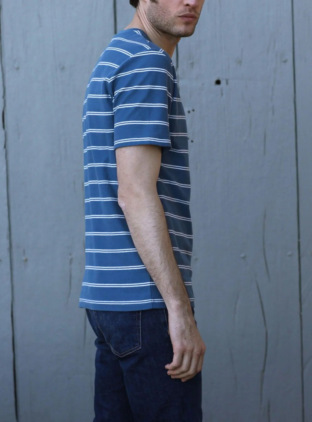 T-shirt Malo Rayé Bleu Berlin