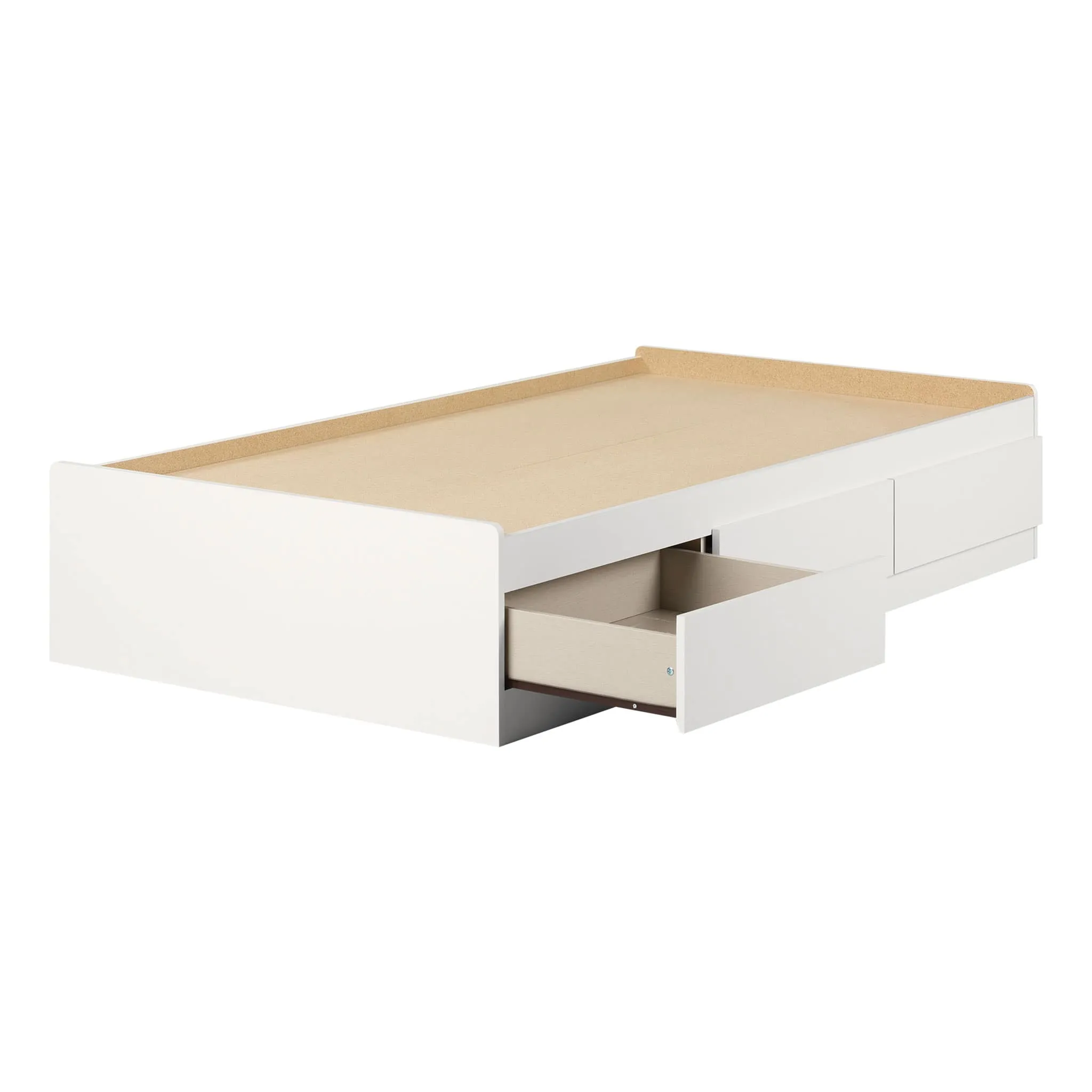 South Shore Lit Simple Matelot 3 Tiroirs - Fusion Blanc solide