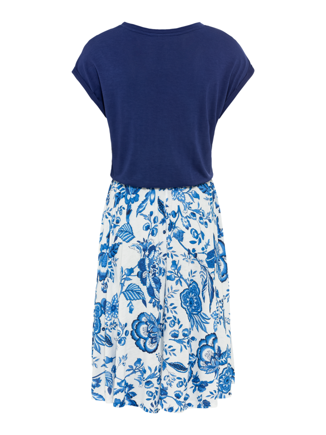 LASCANA Sommerkleid Seitennahttaschen mit bedrucktem Rock, T-Shirtkleid, Strandkleid