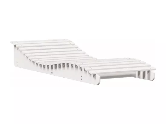 Chaise longue blanc 205x80x31,5 cm bois massif de pin