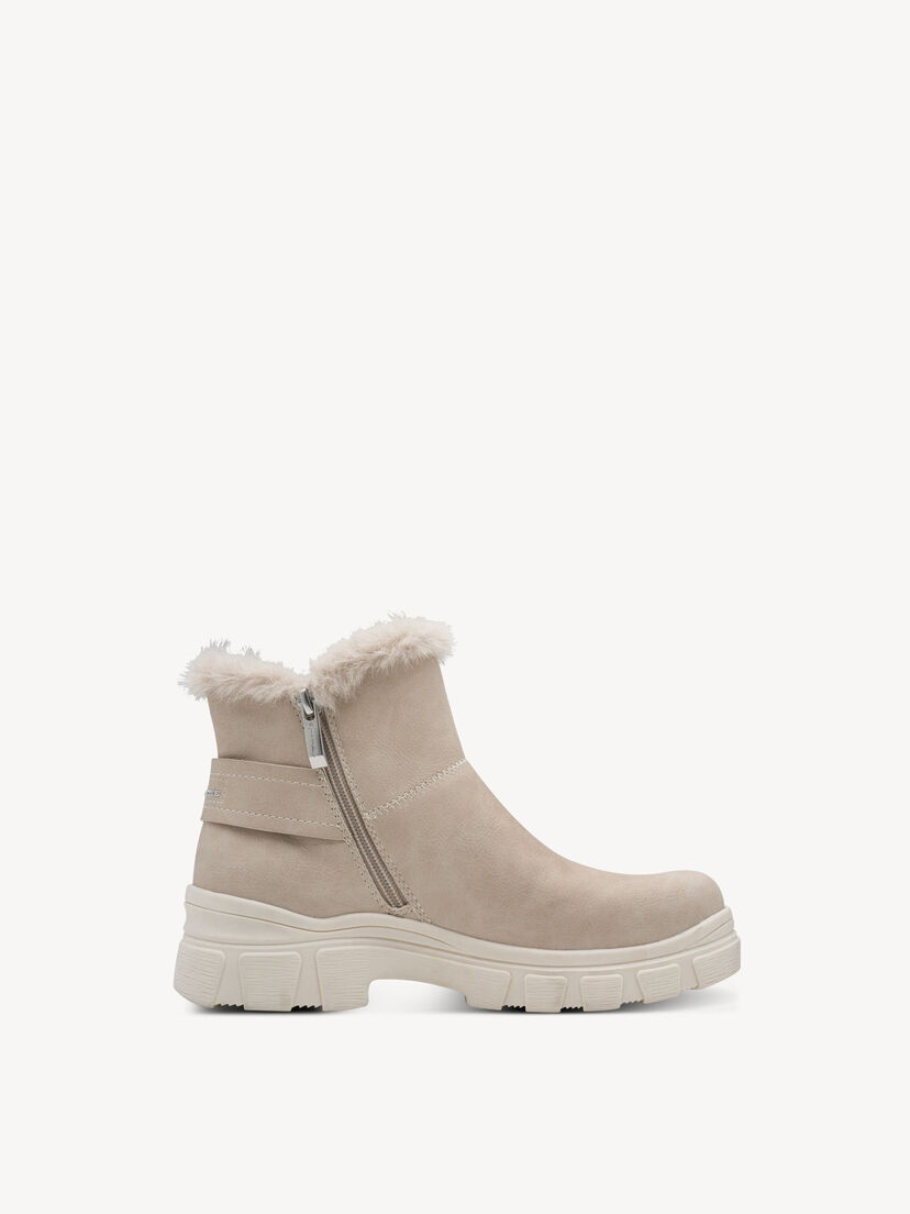 Enkellaarsje - beige warme voering