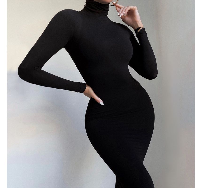 Ragom - Lange mouwen, coltrui, skinny jumpsuit