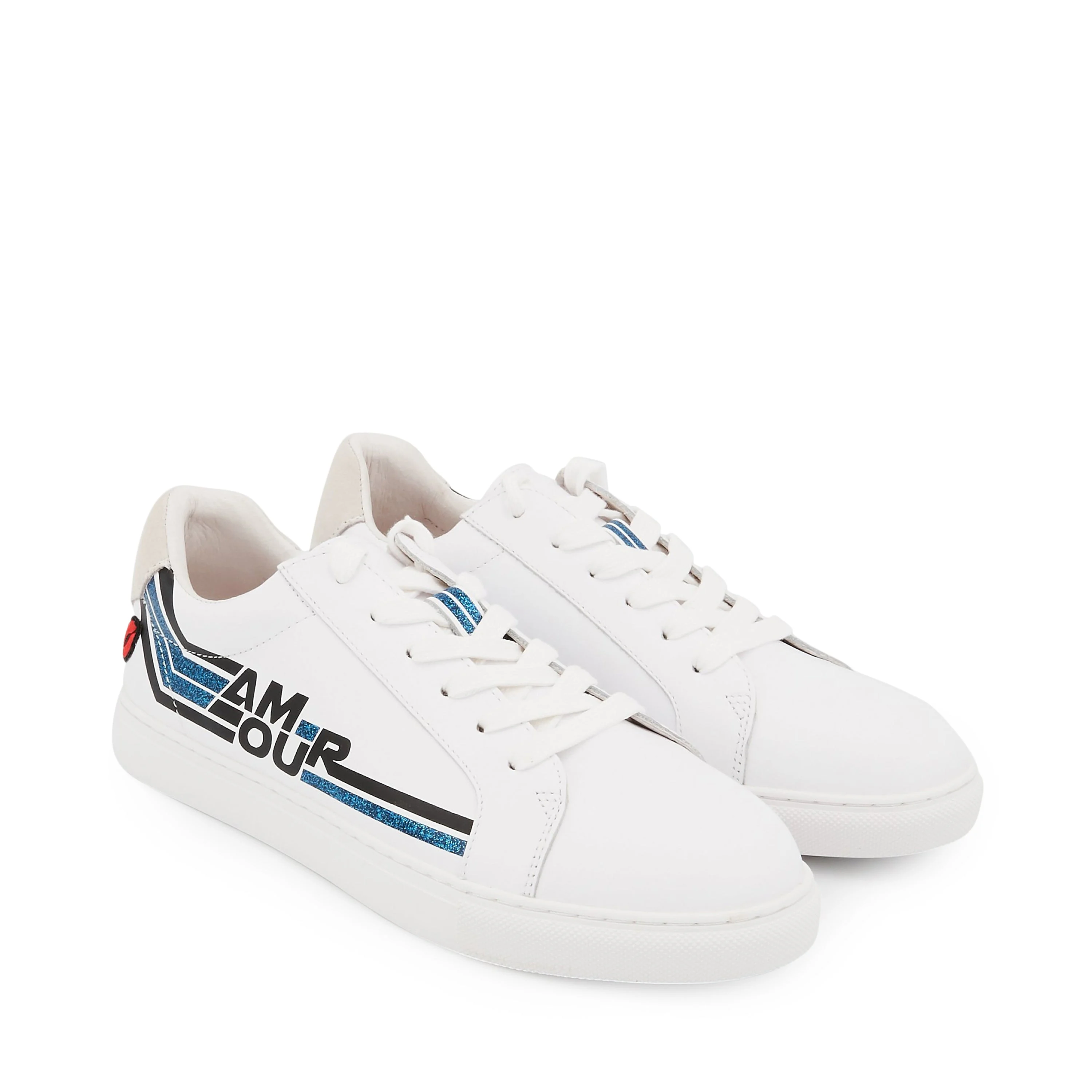 SIMONE RETRO AMOUR - Sneakers en cuir | Blanc