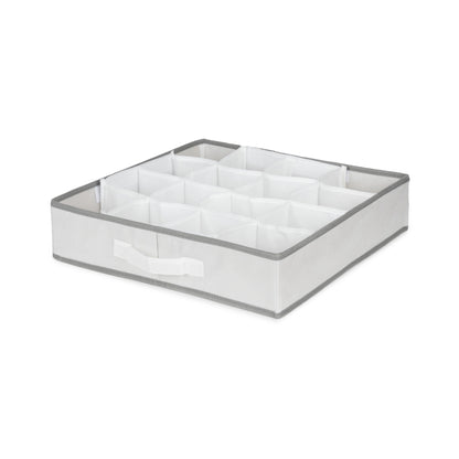Organisateur de tiroir 16 compartiments Life blanc et gris
