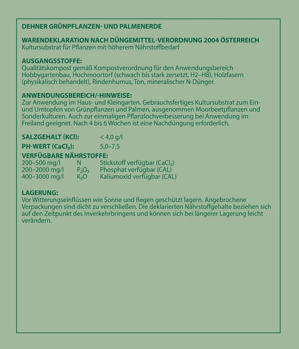 Dehner Grünpflanzen- und Palmenerde, 10 l