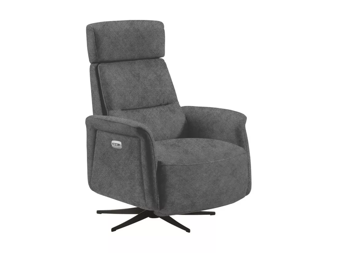 NAZARE - Fauteuil Relax Electrique Microfibre Gris