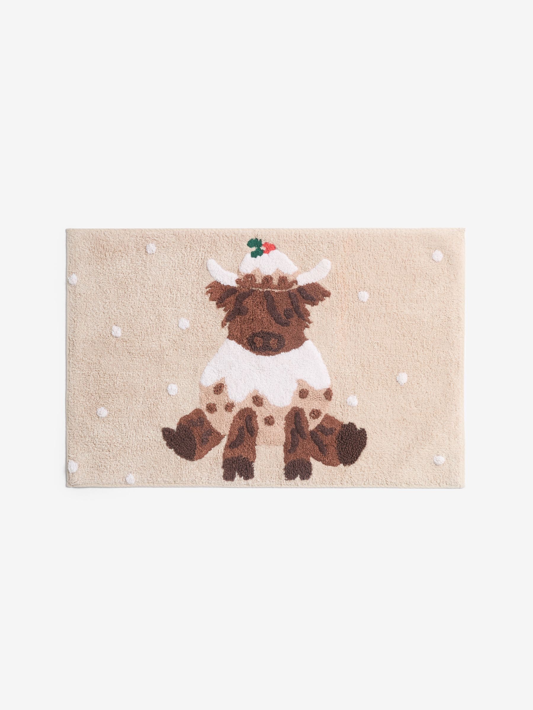 Kerstmis Hamish The Highland Cow 100% katoenen badmat