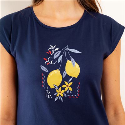 Chemise de nuit jersey motif citron - DODO HOMEWEAR