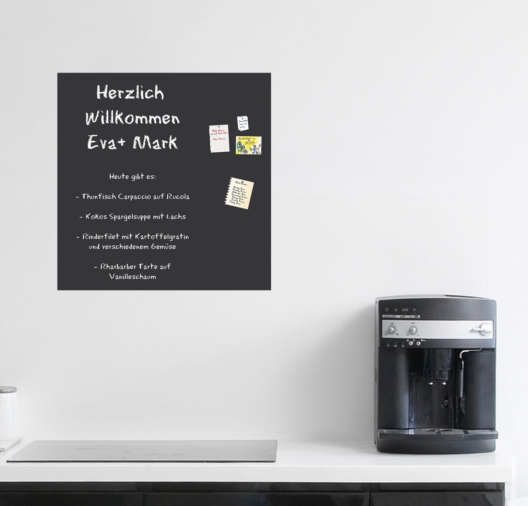 queence Memoboard »Schwarz« 50/50 cm