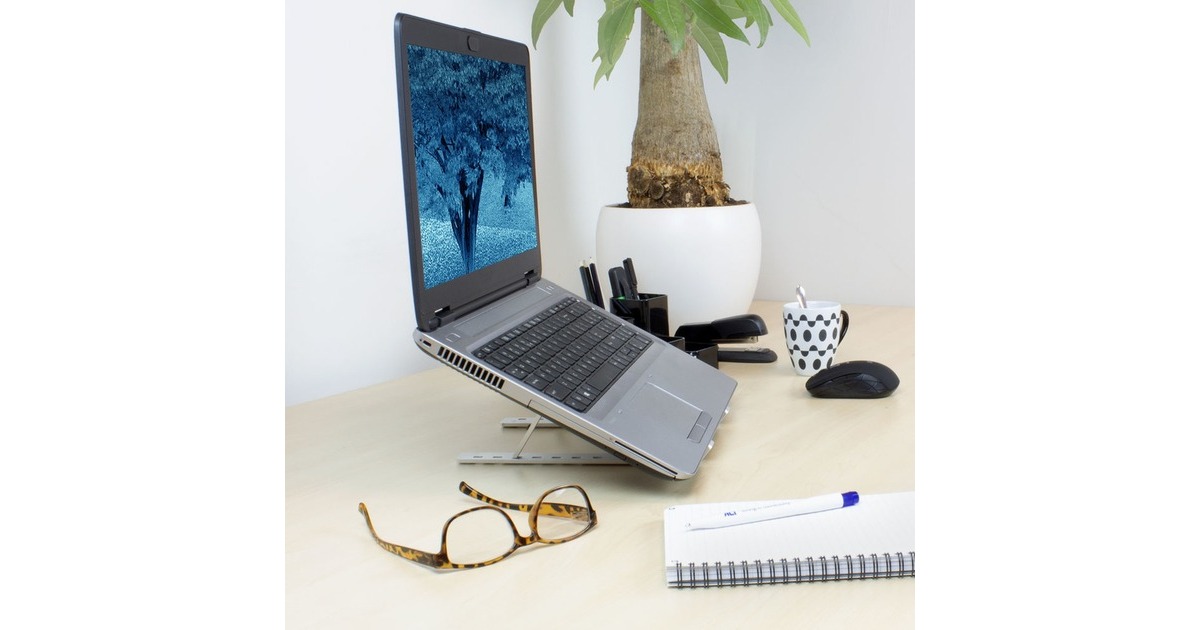 ACT ConnectivityLaptopstandaard aluminium, opvouwbaar  (Aluminium, Hoogte verstelbaar in 7 standen)