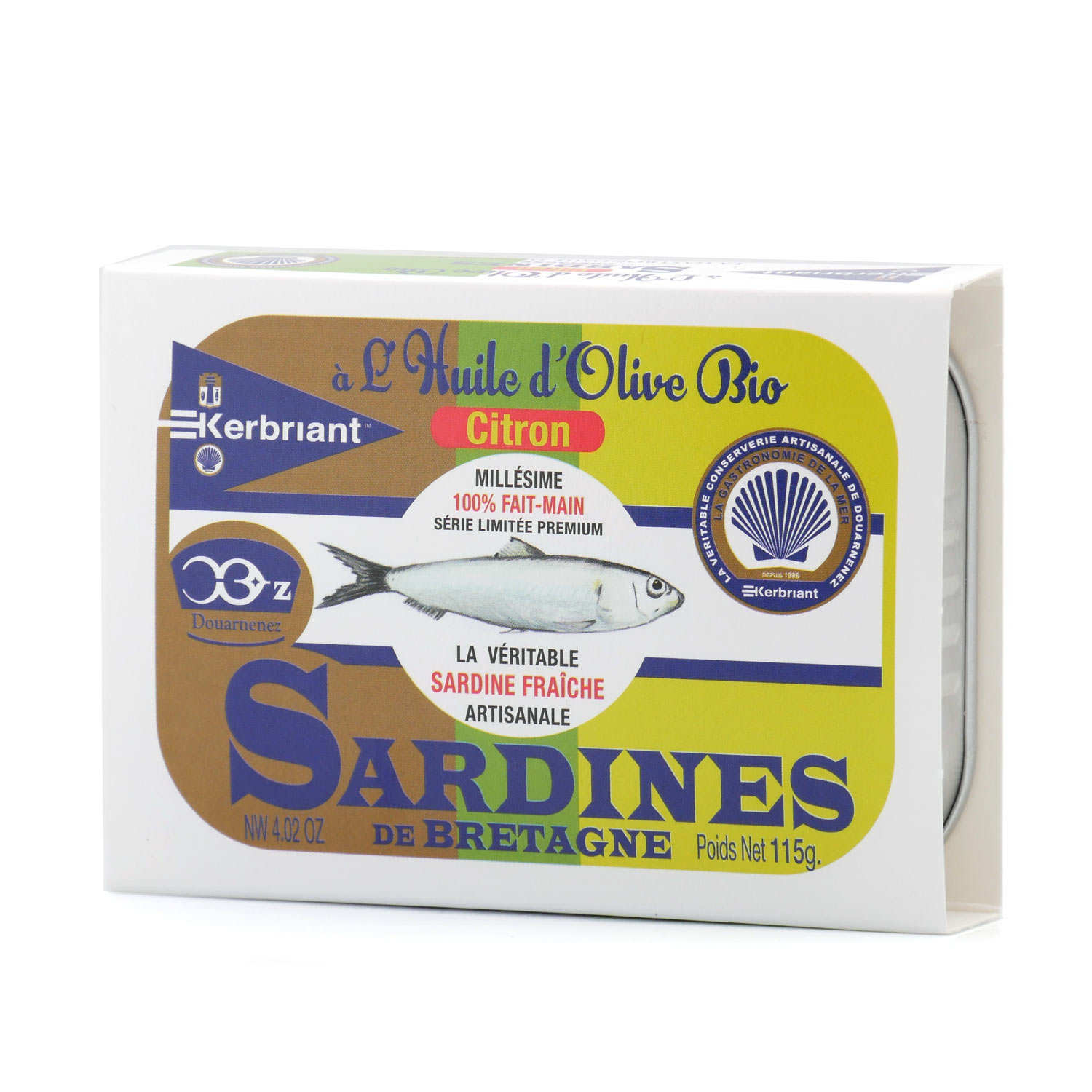 Sardines à l'huile d'olive et au citron bio