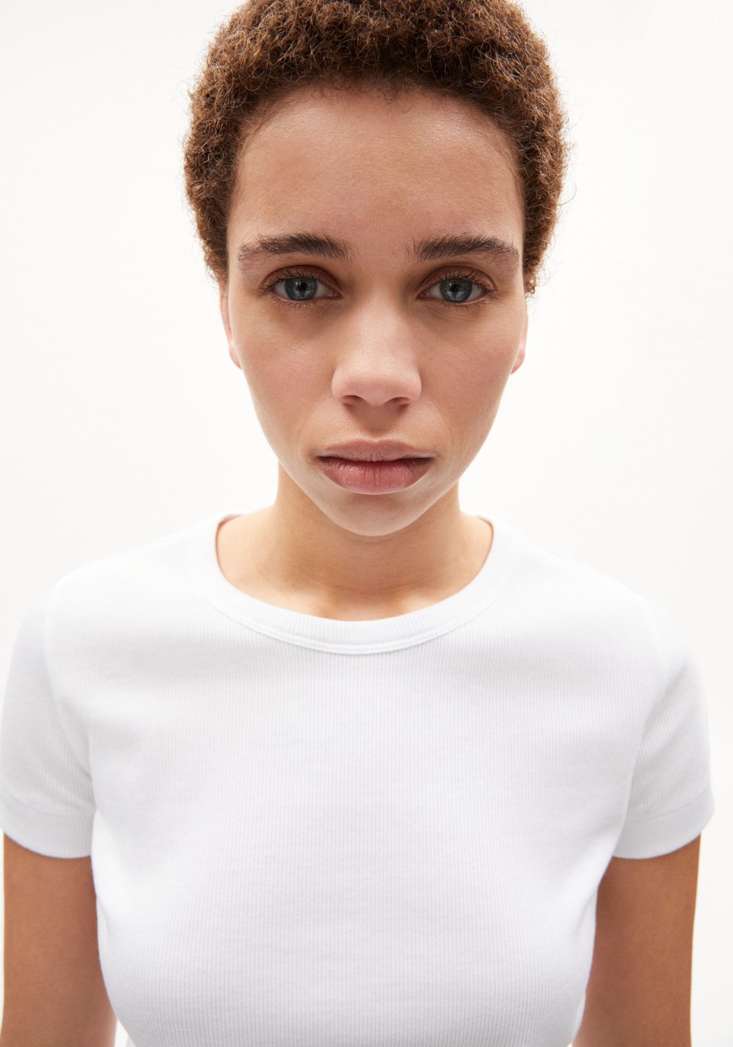 Armedangels Ripp-T-Shirt Kardaa White