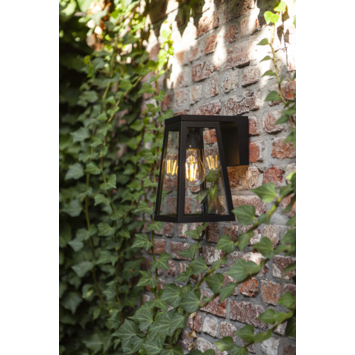 Lutec solar buitenwandlamp Fia mat zwart