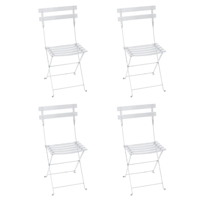 Fermob - Bistro Klappstuhl Metall, baumwollweiss (4er-Set)
