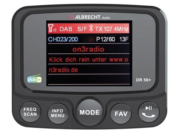 Albrecht DAB  Erweiterung AR-DR56  BT Autoradio-Adapter mit Freisprechfunktion und Musikübertragung für Smartphones