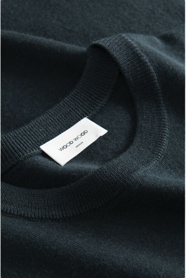 Wood Wood Beckett classic merino jumper Emerald green