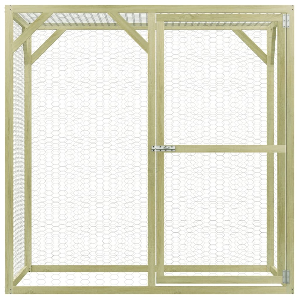 Poulailler 1,5 x 1,5 x 1,5 m pinède imprégnée