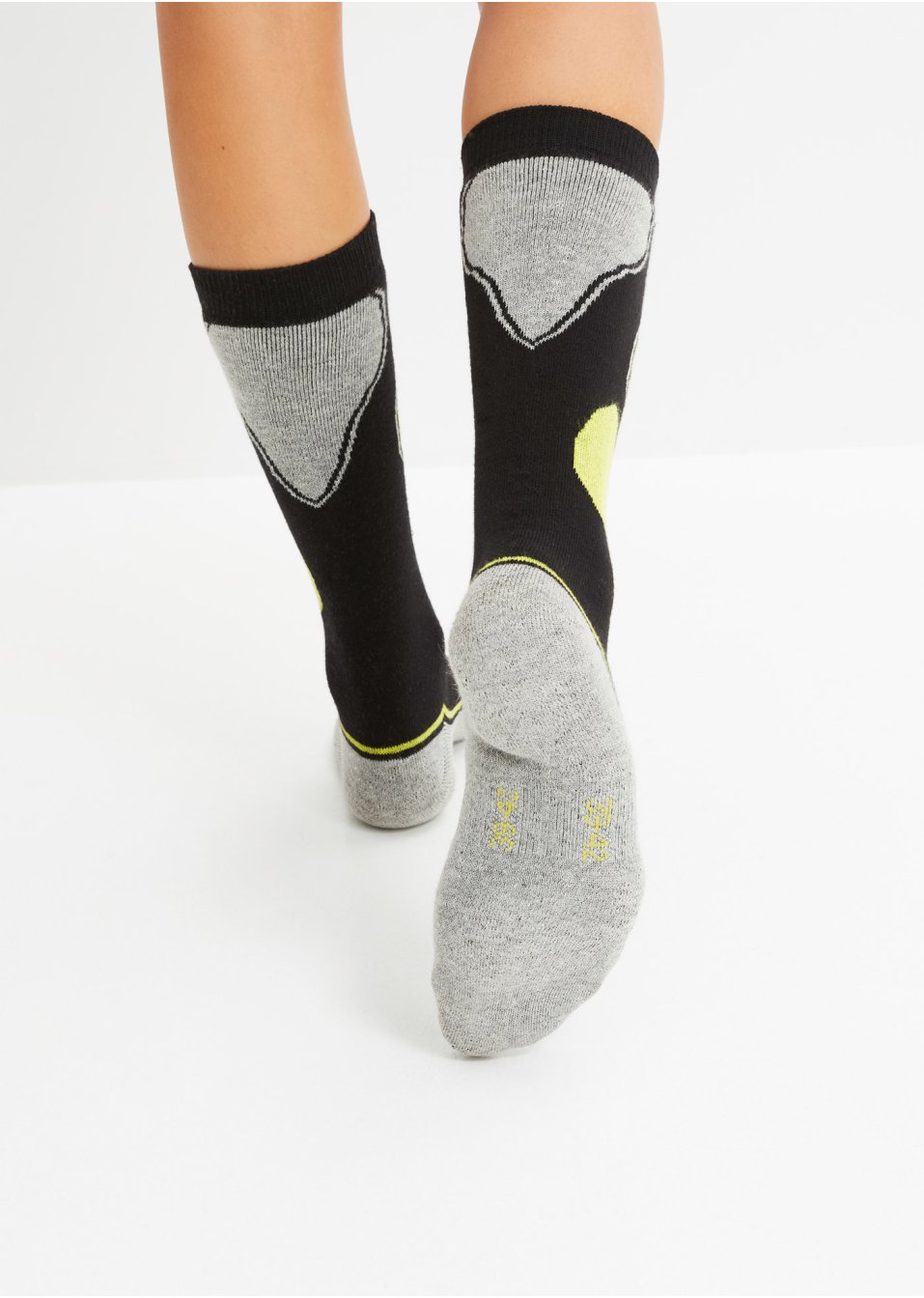 Lot de 2 paires de chaussettes de ski thermo avec intérieur éponge