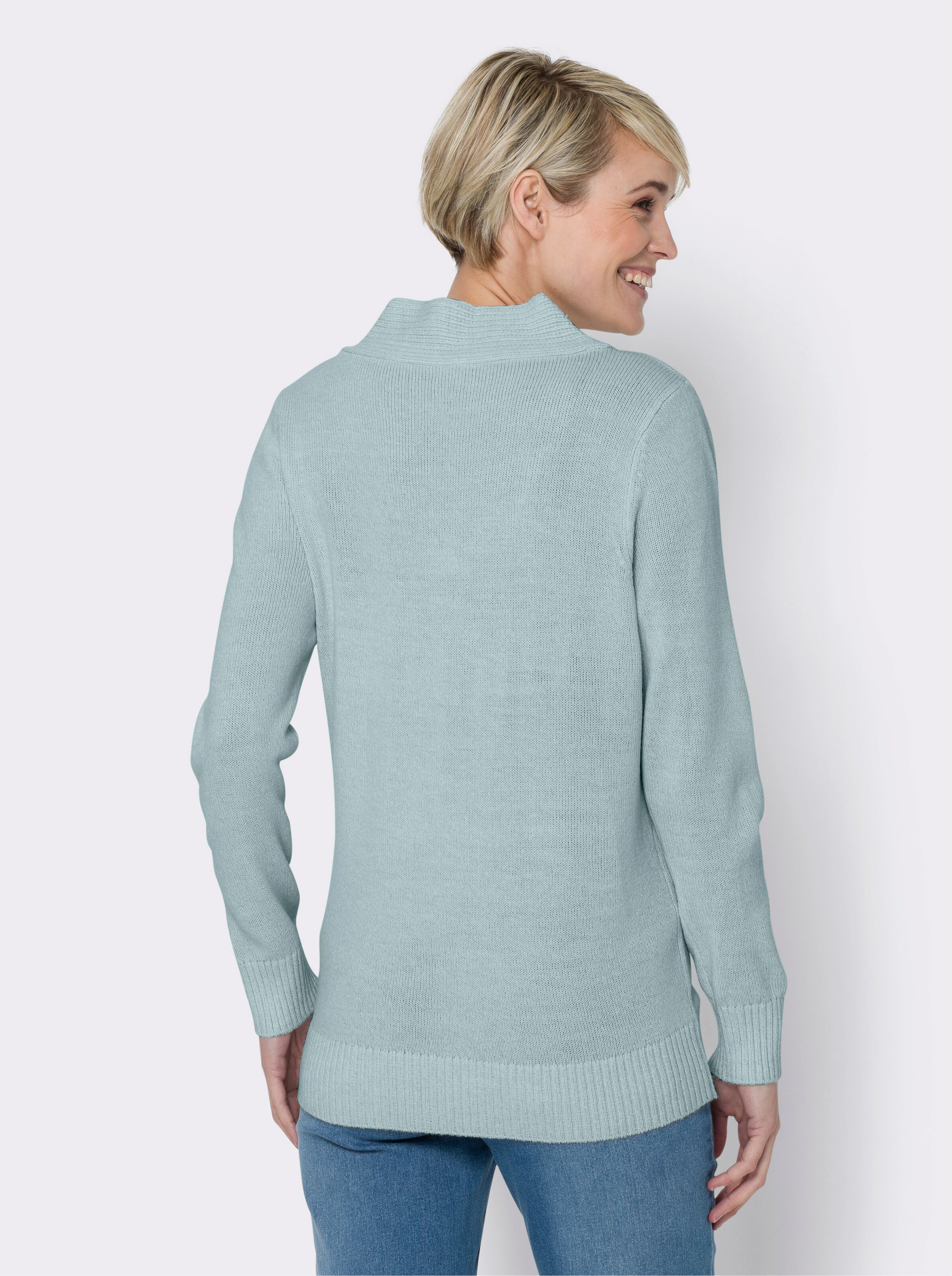 2-in-1-Pullover in Melange-Optik